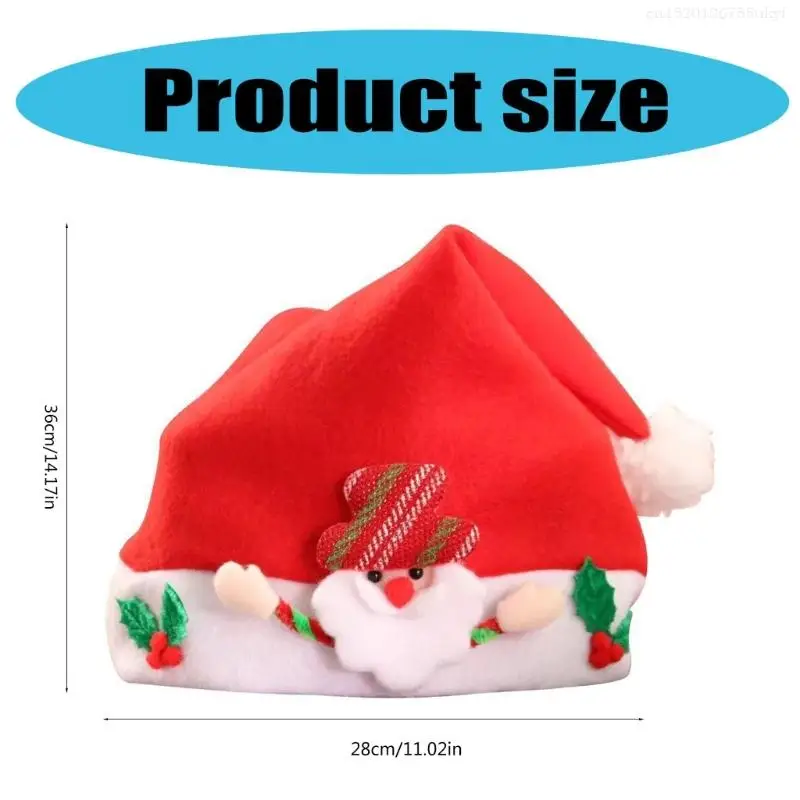 Lovely Christmas Pattern Hats Children Teen Adult Hats Stage Performances for Family Gatherings and Winter Fashion