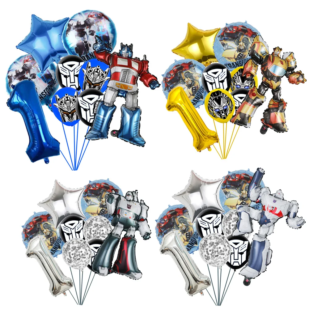 

Transformers Cars Robot Kids Toy Party Supplies DIY Ballon Sets Party Decoration Foil Latex Festivel Event Baby Shower Boy Favor