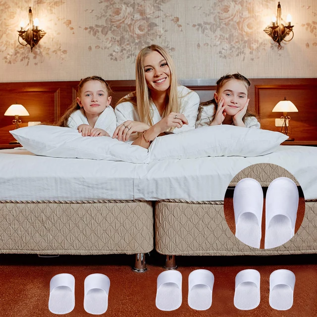 Zapatillas Hombre Casa Pantuflas Desechables Invitados Pares  Antideslizantes Para Casa, Hotel O Spa Pack Zapatillas Invitados