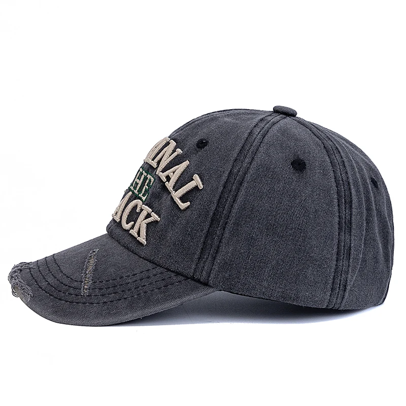 New Style Unisex Baseball Cap BLACK Letter Embroidery Dad Hat Women Men Outdoor Washed Cotton Cap