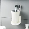 Self Adhesive Bottles Holder Tray Round Wall Mounted Hand Soap Dispenser Tray 2