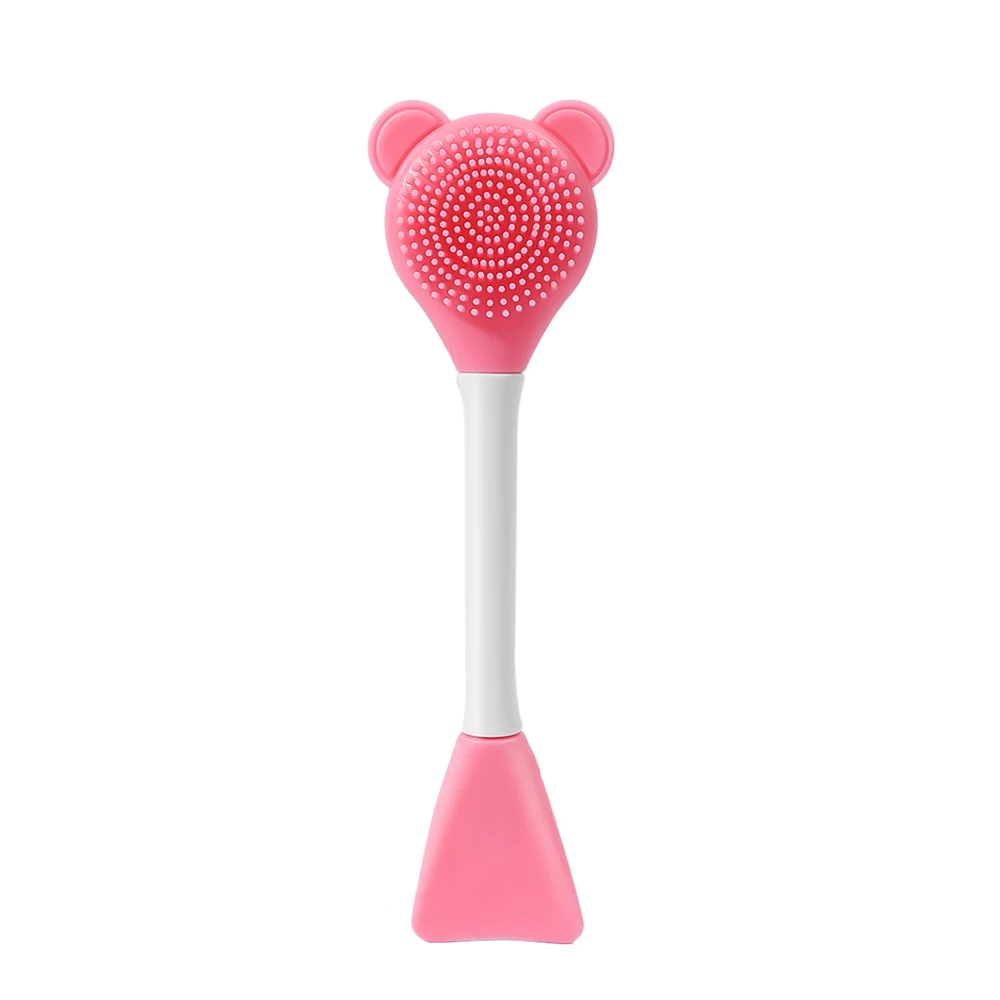 Dual-Head Silicone Facial Mask Applicator and Spatula Set