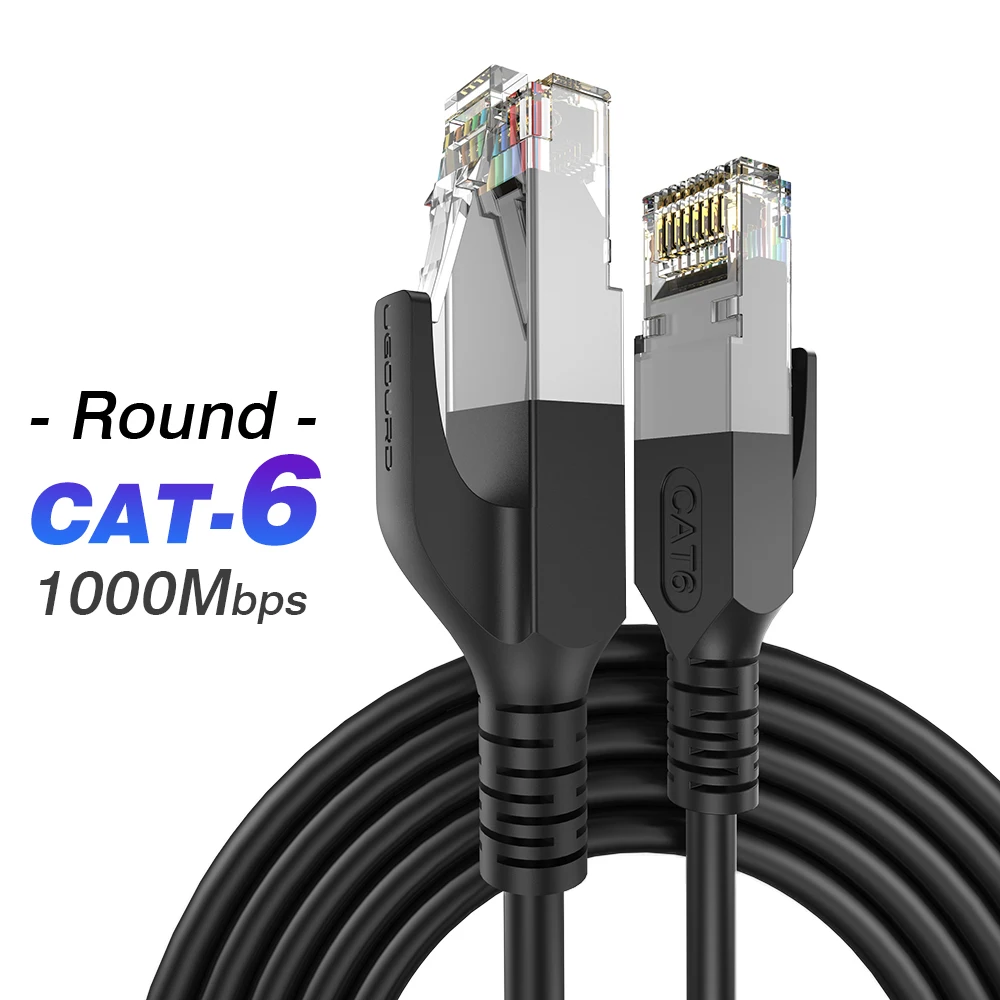 High-Speed CAT 6 Flat Ethernet Cable - Gigabit LAN Network Patch Cord