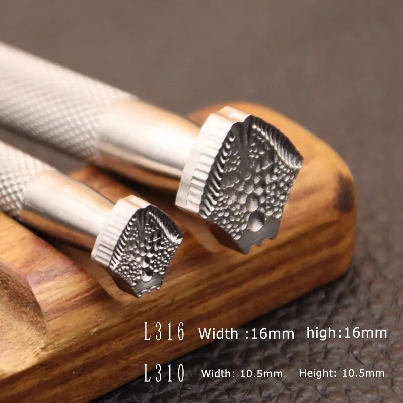 L316/L310 Dragon Scale Leather Carving Seal Embossing Punch Stainless Steel Vegetable Tanned Leather Stamping And Knocking Tool