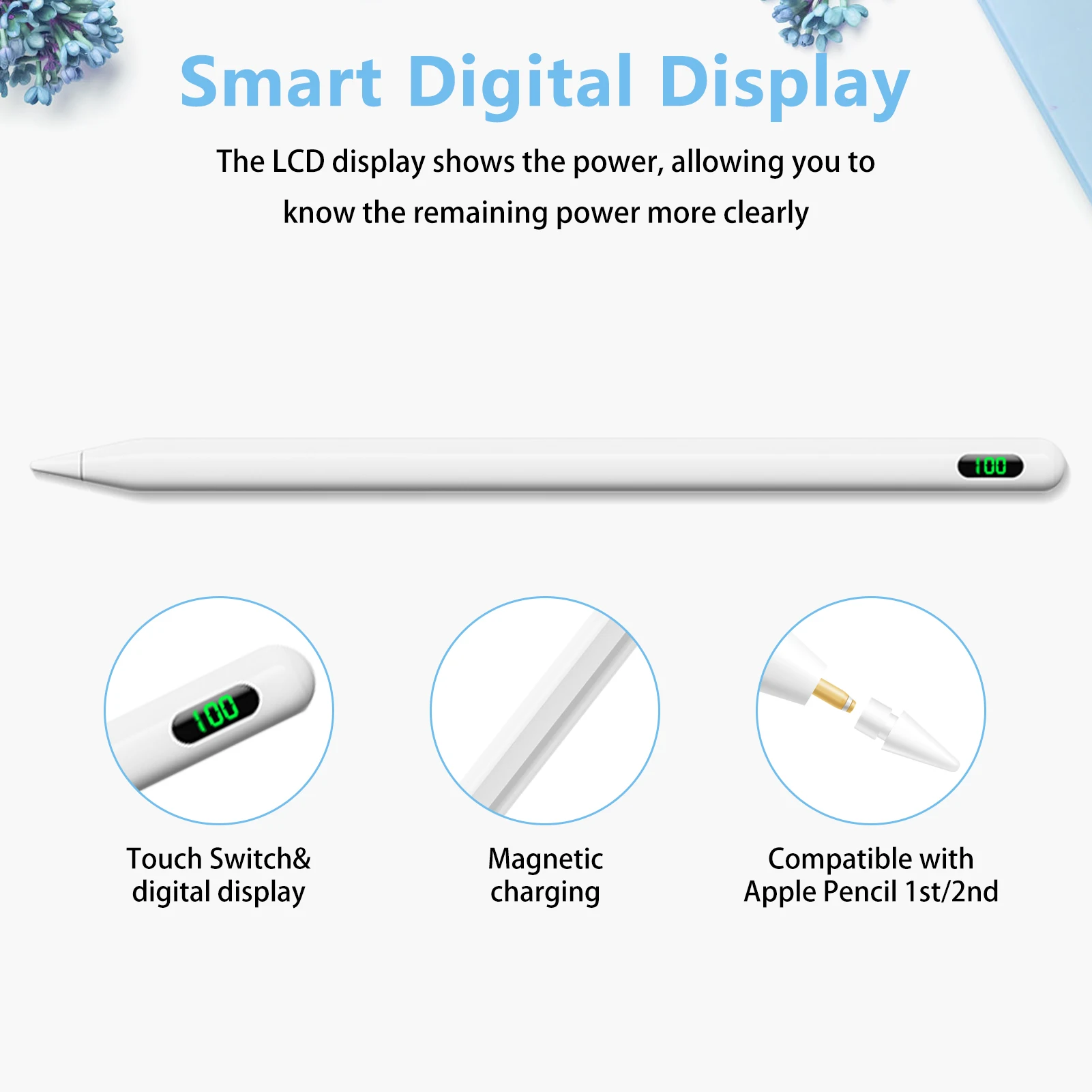 Stylus Pencil GO50 with LCD for iPad Goojodoq