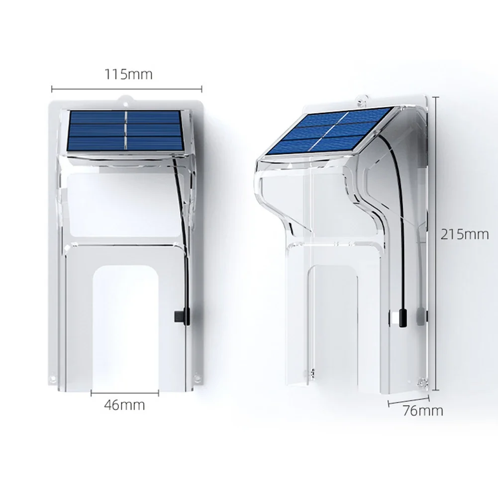 Wireless Video Doorbell With Solar Rain Cover, Long Standby, Voice Changing Intercom Surveillance Camera, Transparent Rain Cover