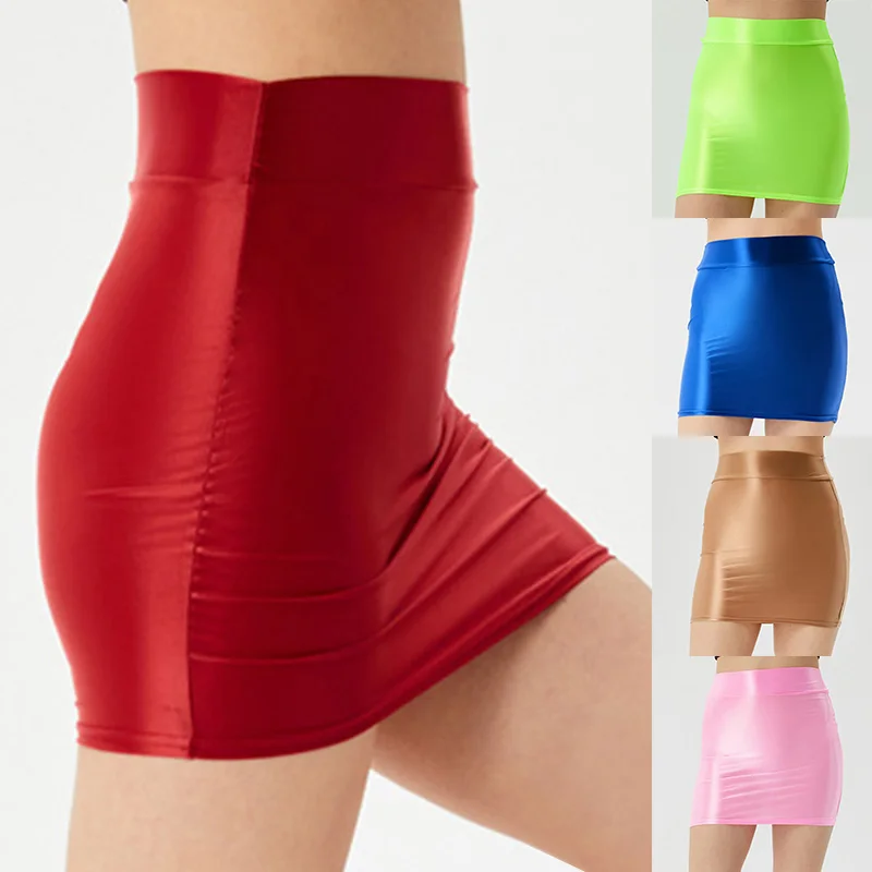 ShinySkirtsWomensSemiSeethroughMiniskirtCoverUpsBeachwear