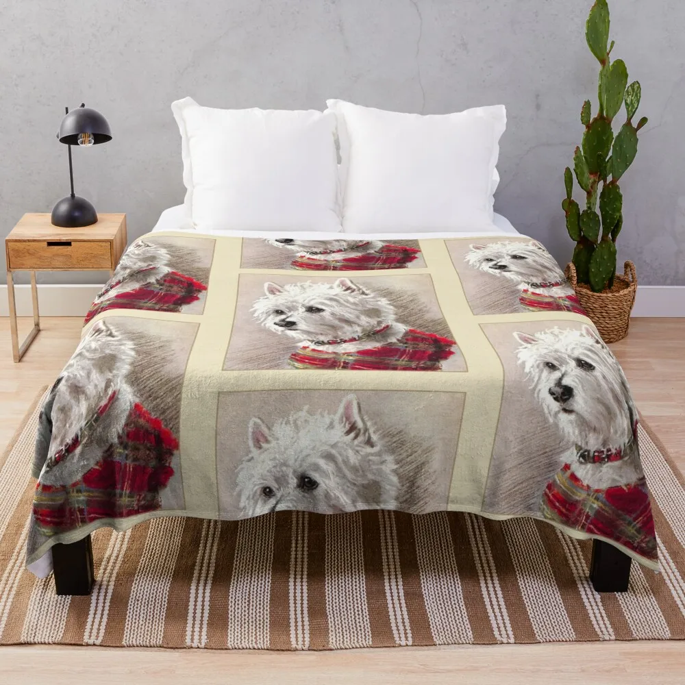 

Шотландское одеяло для собак Highland Westie, дизайнерские одеяла, декоративные одеяла для кровати, Роскошное Одеяло St