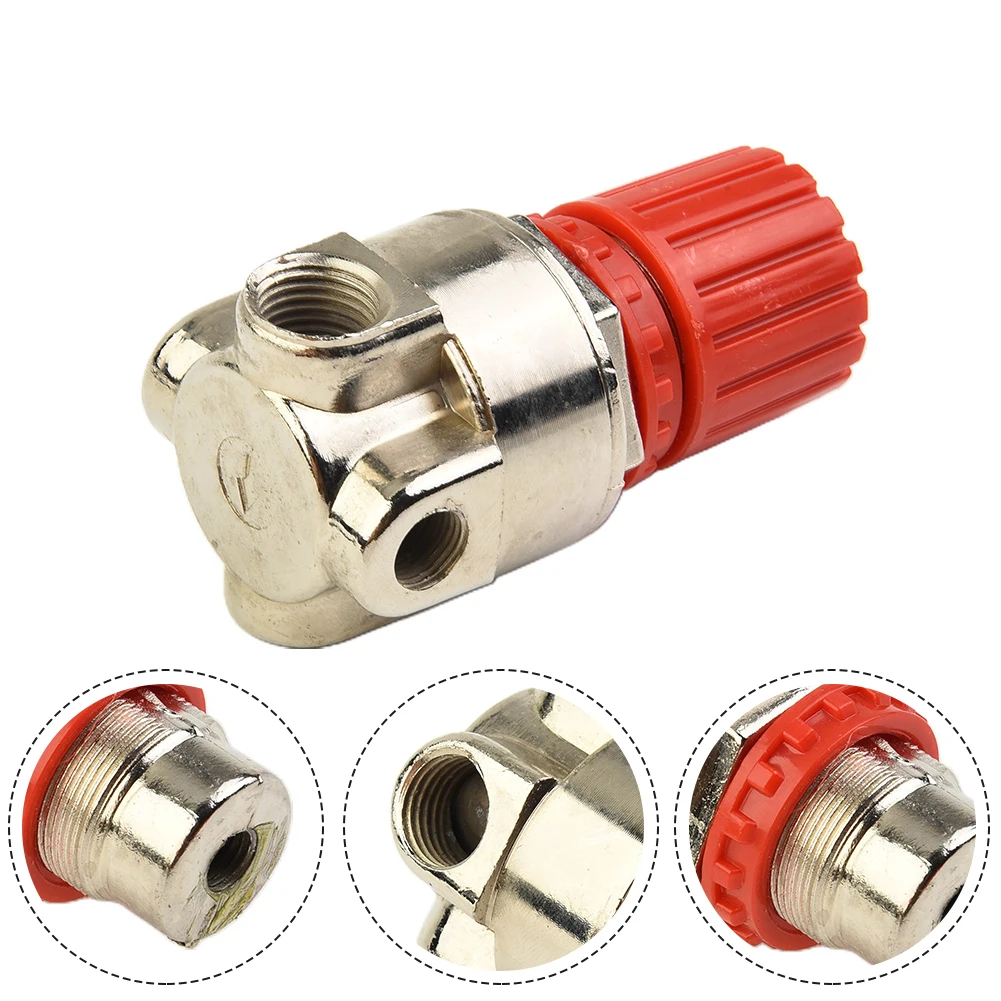 

Simple Structure Lightweight Air Compressor Accessories Valve Air Pressure Valve 2.8 X 1.6 X 1.6in 4 Holes Red And Black Steel