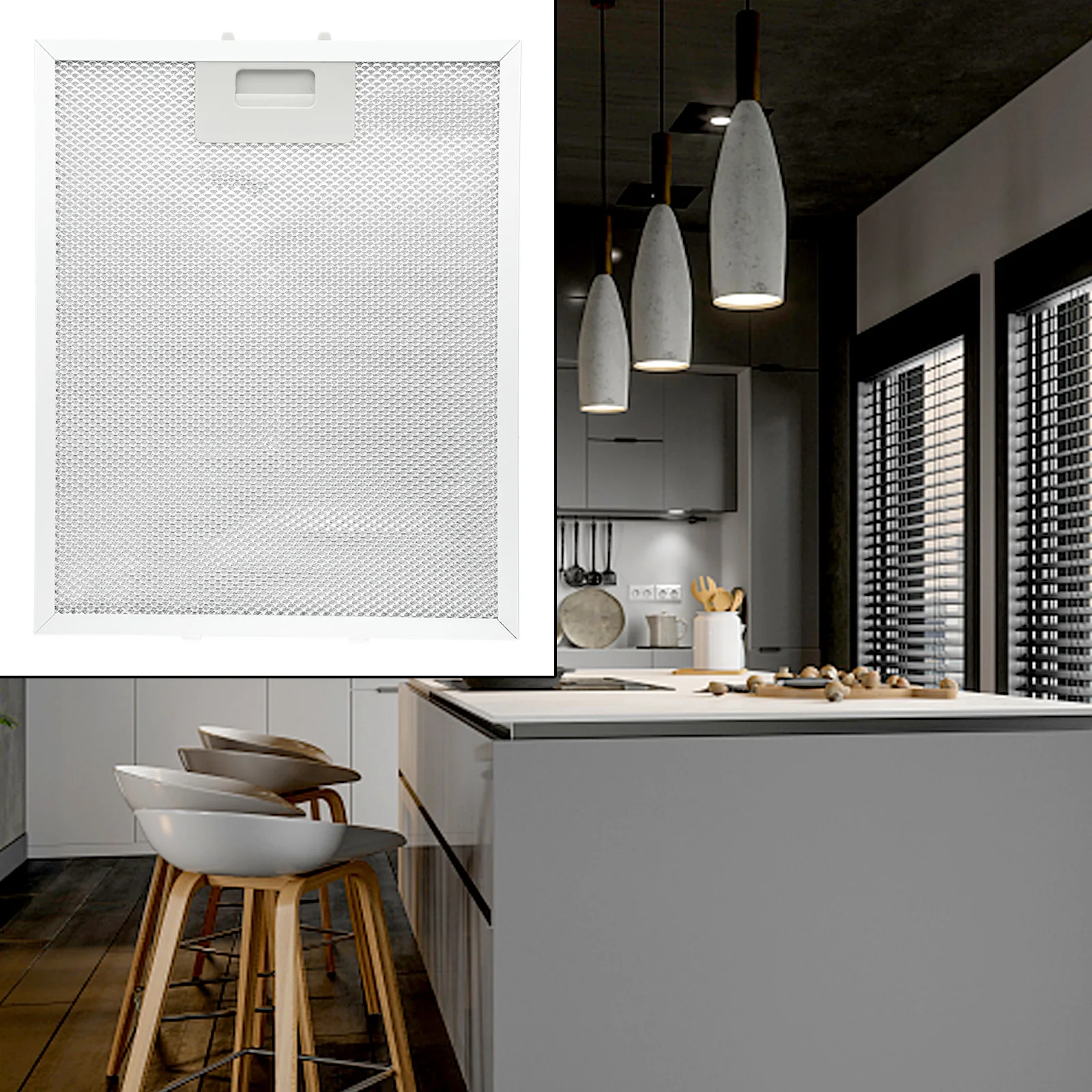 

Silver Filters Metal Stainless Steel Vent Filter 5 Layers Clean Filter 318 X 258 X 9mm Fits Most Leading Brand