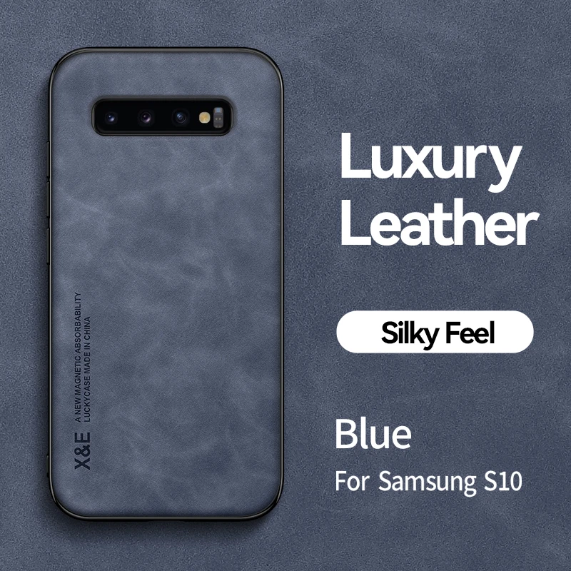 Luxury Leather Magnetic Car Holder Phone Case - Premium Back Cover