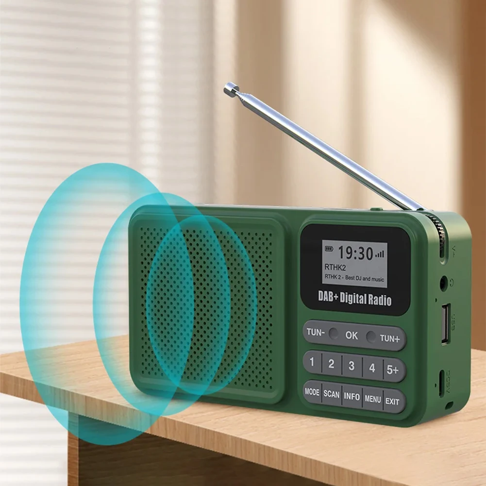 DAB FM-RDS radio solcelle oppladbar