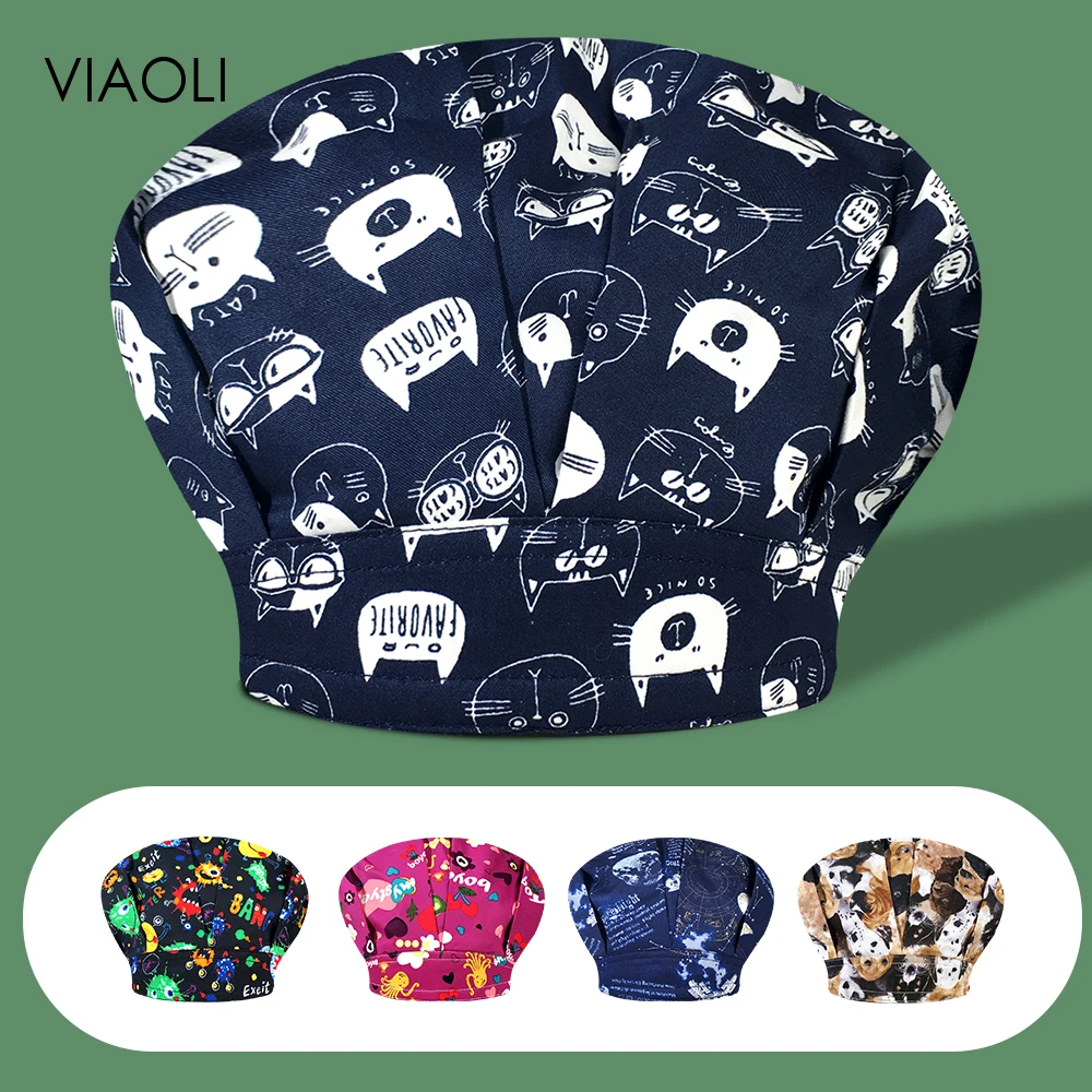 

Unisex Pharmacy Nurse Caps Medical Surgical Hospital Doctor Work Hat Adjustable Medical Surgery Cap Scrub Lab Dustproof Work Hat