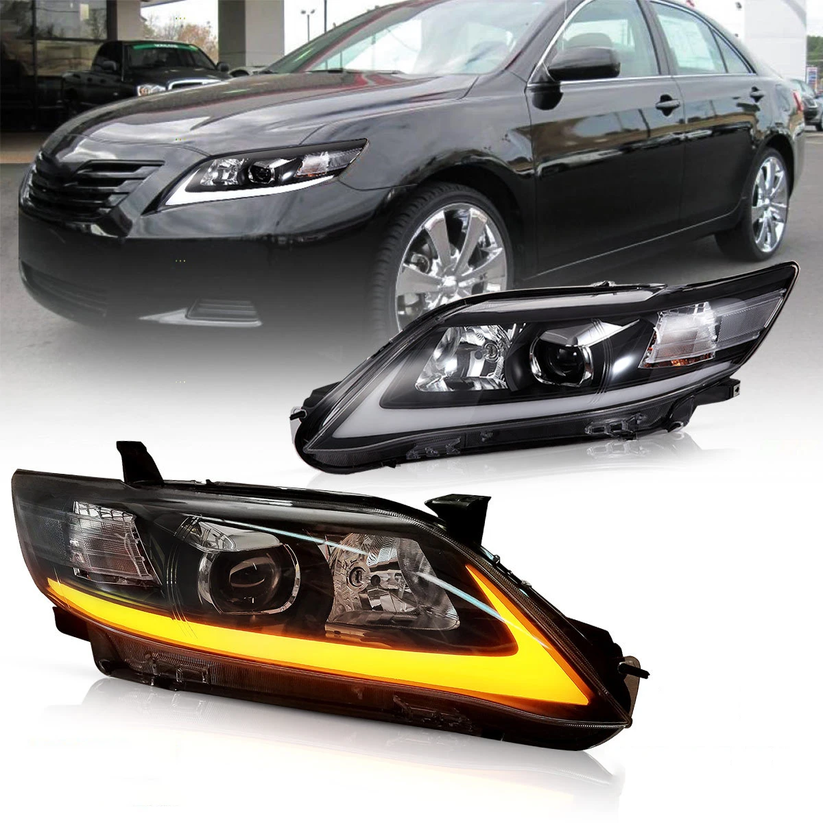 

for LED Head lamp for toyota Camry 2009 2011 V40 LED auto headlights for waterproof headlamp with sequential signal