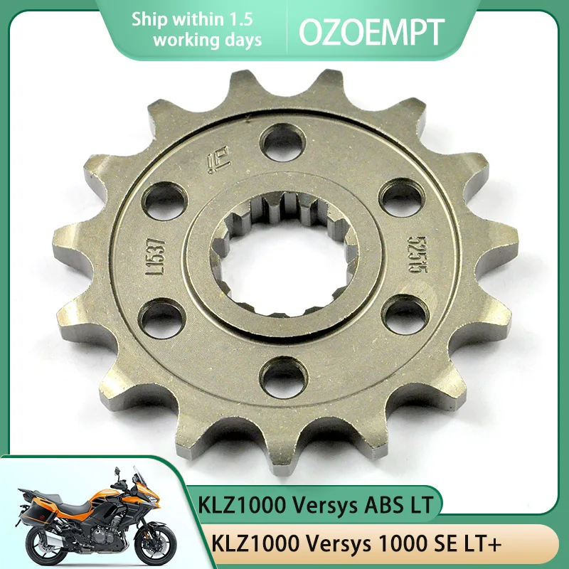 

OZOEMPT 525-15T Motorcycle Front Sprocket Apply to KLZ1000 DNFNN Versys 1000 SE,ABS LT,ABS LT SE,1000 SE LT+ ZX1000 GDF Ninja