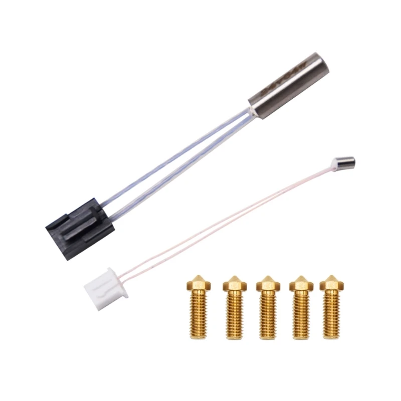 

PC 3D Printer Cartridge Heater 24V 64W High-Power 6x20mm Heating Rod 60mm Thermistor with XH2.54 -Terminal