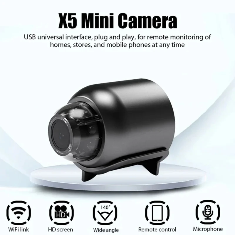 Wifi Mini Camera 1080P Clear Night Vision Wireless Camera X5 Portable Motion Detection Surveillance Home Video Security Cameras 2