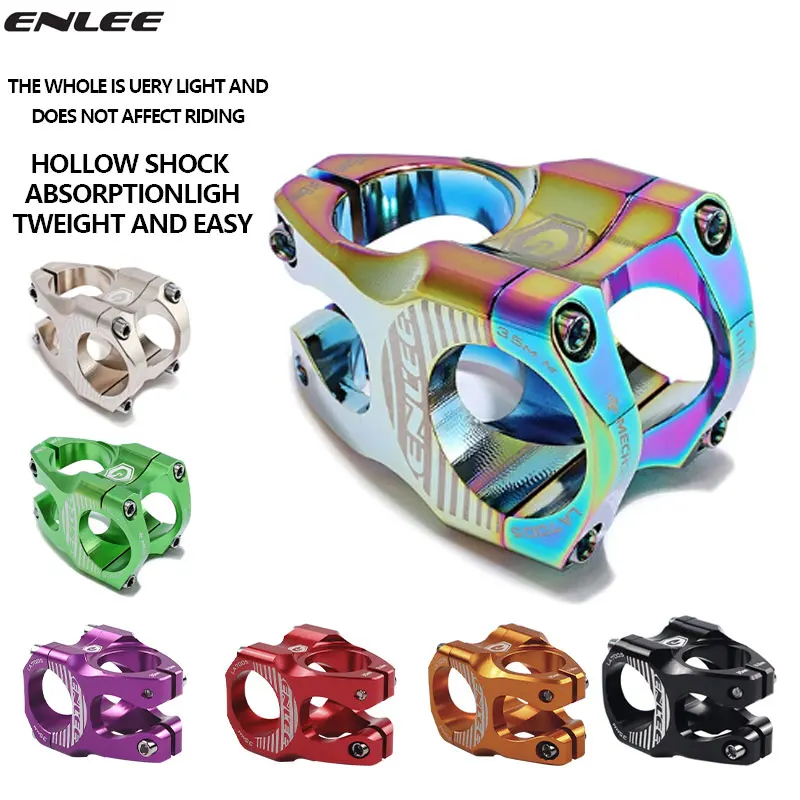 ENLEE Mountain Bike Handlebar Downhill Riser Tube Aluminum Alloy Short Handlebar 28.6*31.8*35mm Riding Accessories bicycle handlebar
