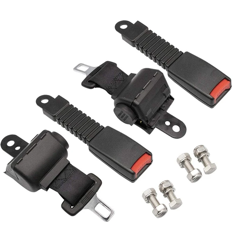 

Golf Cart Seat Belts Set Of 2 Retractable 42 Inch Belt Kit Fits Most Golf Carts
