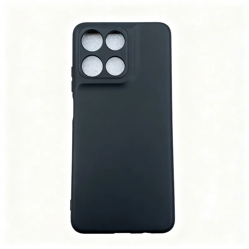 Slim Black Matte Silicone Case - Soft TPU Bumper Protective Cover