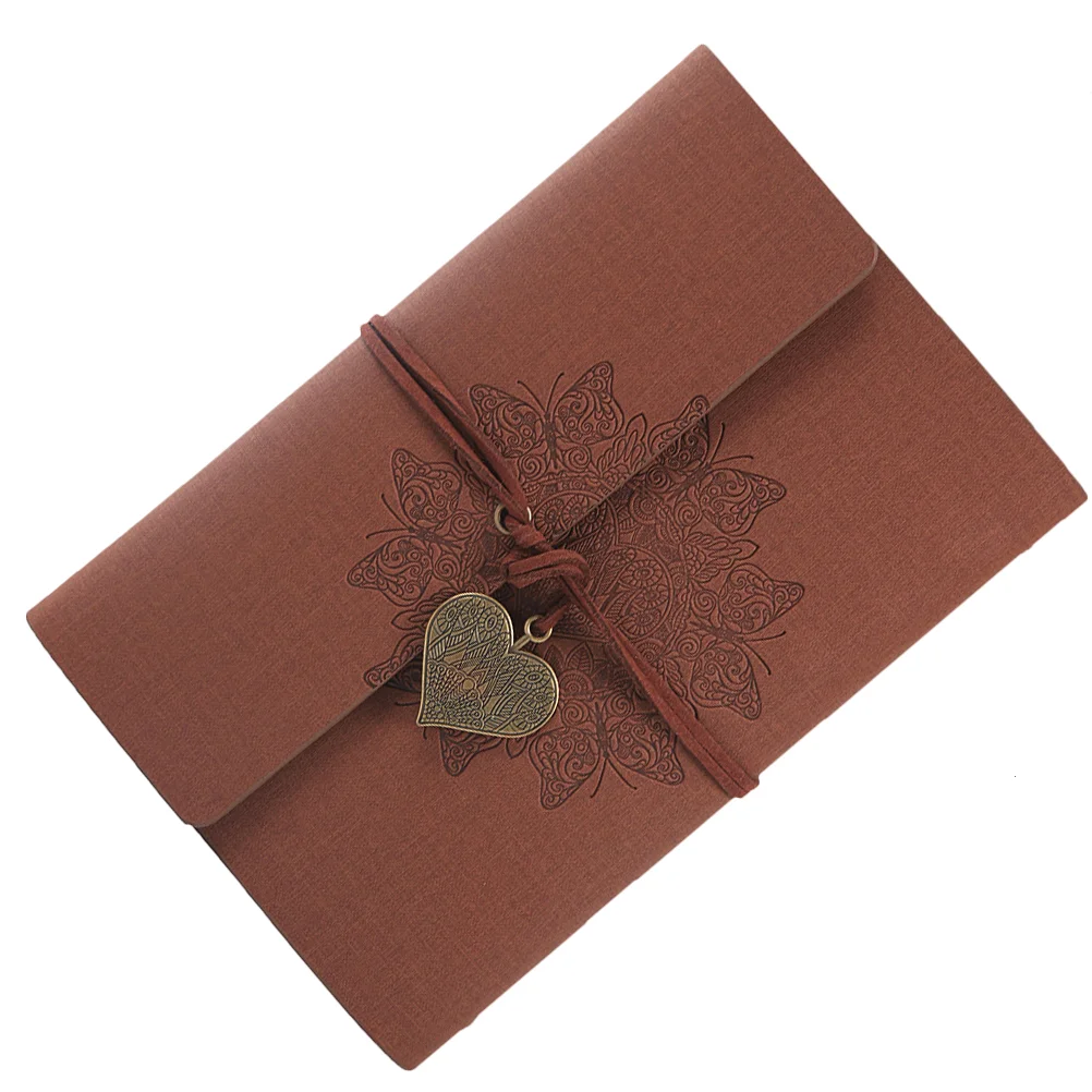 

1 Pc Retro Notebook Rope Winded Notebook Loose-Leaf Diary Travel Notebook for Teachers Students (Brown)