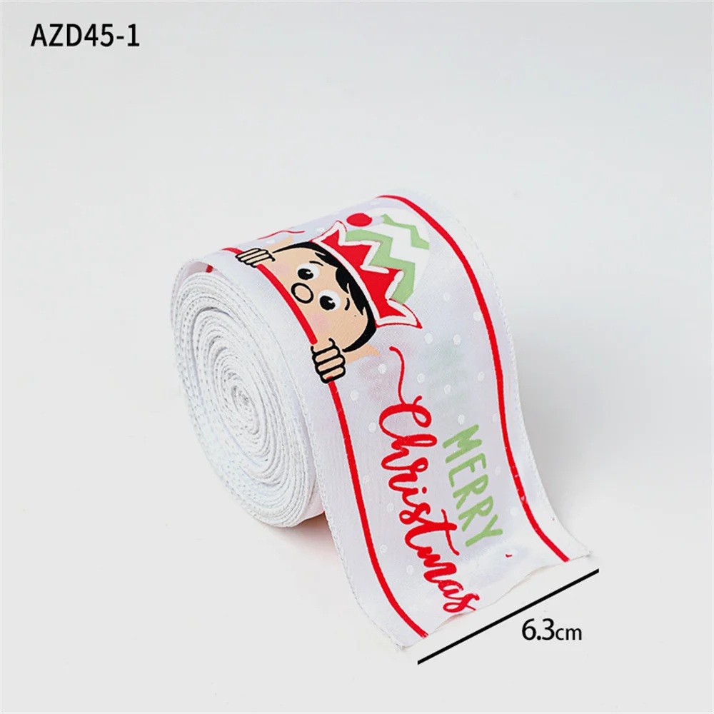 2M/Rolle Weihnachten Leinen Bänder Santa Claus Weihnachten Krücke Gedruckt Band DIY Kranz Bögen Neue Jahr Geschenk Verpackung Handwerk dekoration – Detail 29