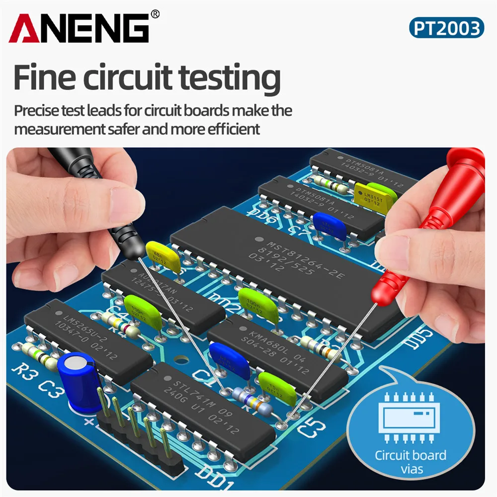 Diagnostic Tools Multimeter Test Lead ANENG PT2003 Extention Back Piercing Needle Tip Probes Car Automotive Test Probe Kit 3MM