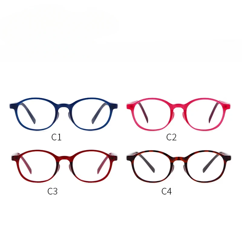 ZXIAC Fashion Oval Frame Glasses Kids TR90 Blue Light Blocking Eyewear Girl Boy Reading Computer Children Eyeglasses Accessories
