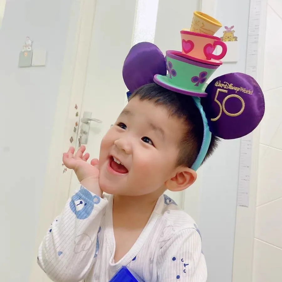 

Disney Original Mickey Mouse Plush Dolls Adventurer Mickey Collection Stuffed Plushie Anime Cartoon Mickey Headband Kids Gifts