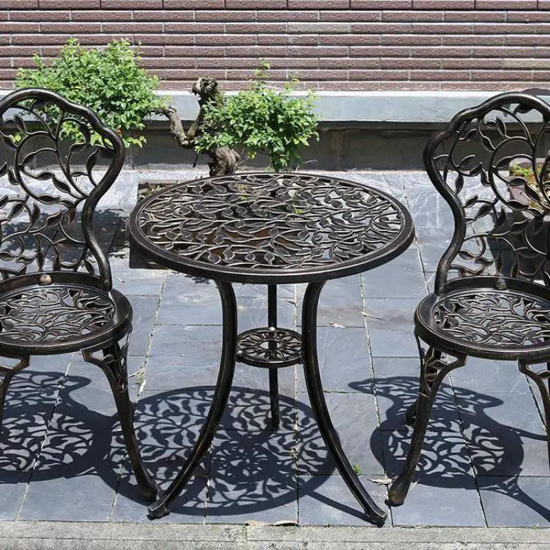 Outdoor table and chair Outdoor art furniture Wrought iron leisure garden balcony European Style patio table