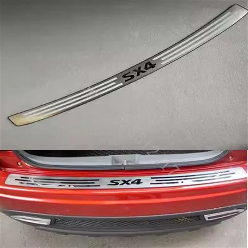 

for Suzuki SX4 hatchback 2006 2007~2018 rear styling Rear Bumper Protector Sill Trunk Rear guard Tread Plate Trim Accessories