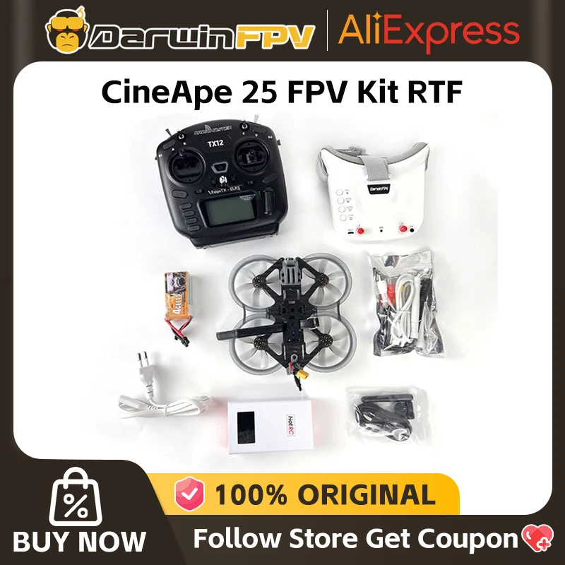 Zestaw FPV DarwinFPV CineApe 25 RTF - AliExpress