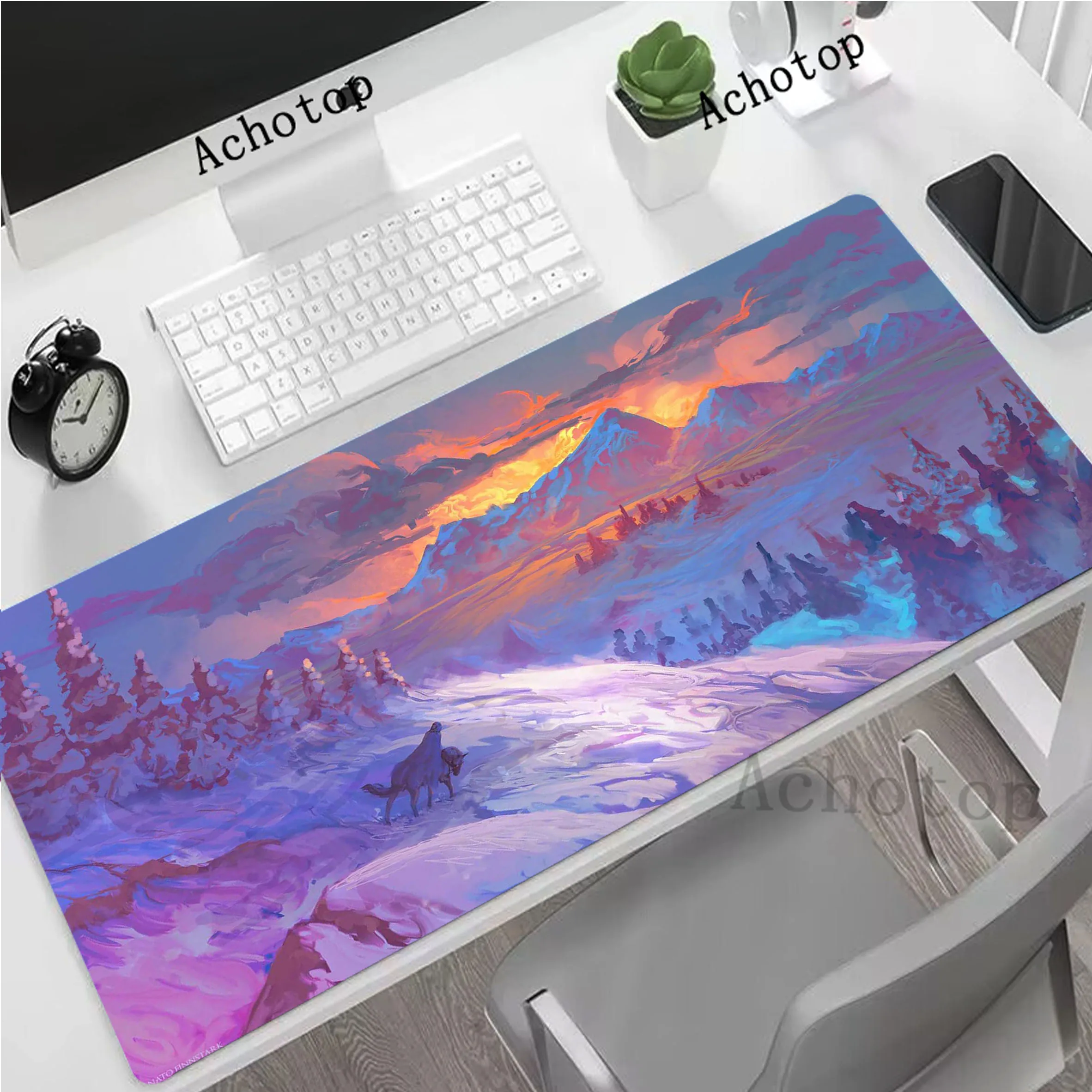 

Landscape Mouse Pad Game Mat Gamer Anti-slip Mousepad Gaming Table Carpet Gamer Computer Desk Mat Natural Rubber Mouse Mat