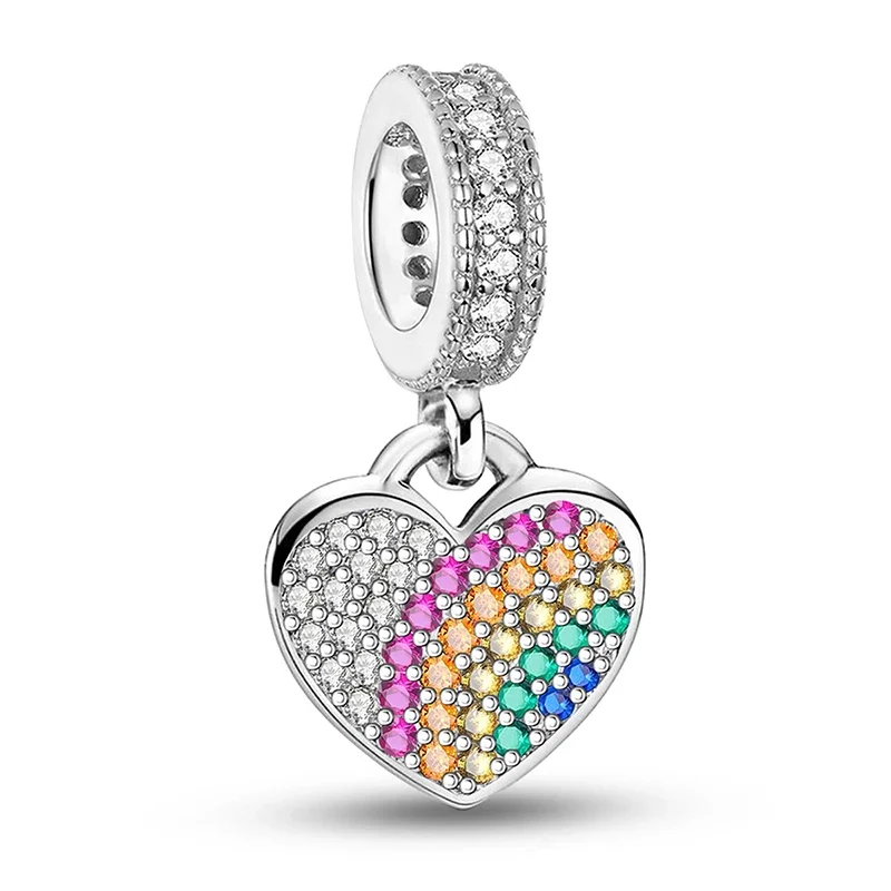 Romantische herzförmige Charms aus 925er Sterlingsilber, passend für DIY-Armbänder, hochwertiges Schmuckgeschenk für Damen – Detail 17
