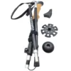 2Pcs Lightweight Trekking Sticks Canes Folding Climbing Poles Walking Poles 3-Folded Rod Cane for Sitting EVA+Cork Handle Sticks 2
