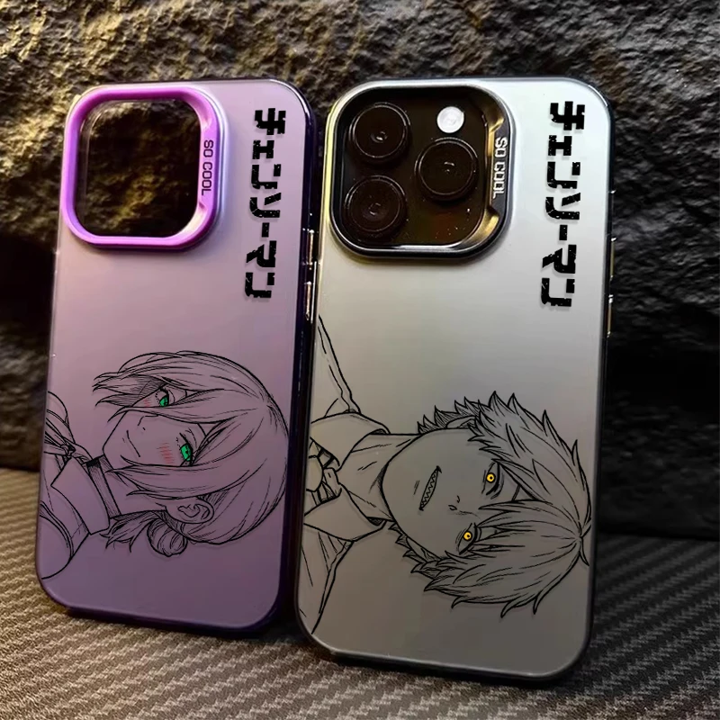 Chainsaw Man Reze & Denji Couple Art Phone Case Cover