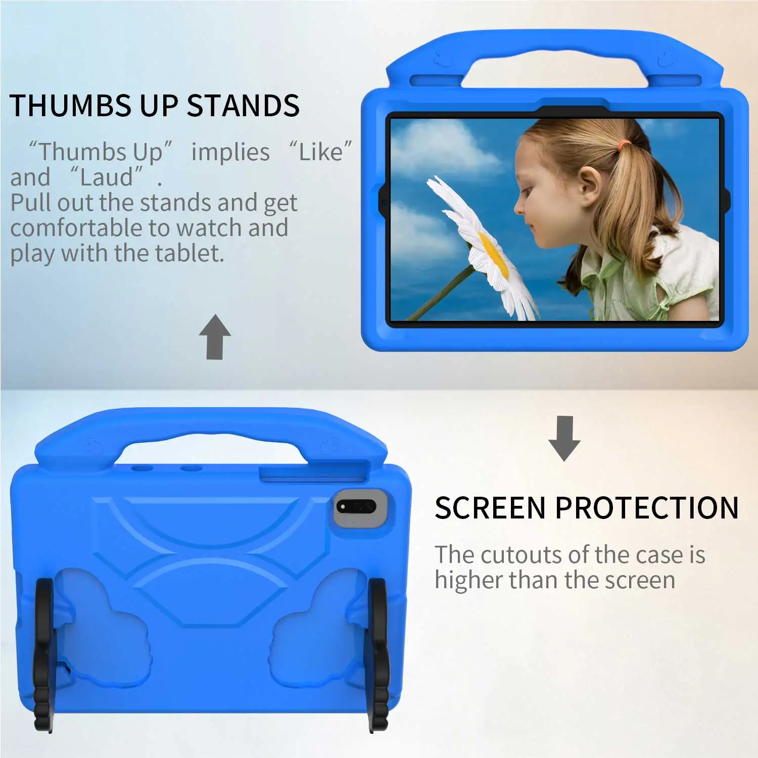 Durable EVA Stand Case for Tablets - Kid-Friendly Protective Cover