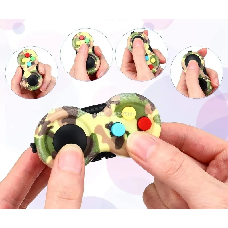 Fidget Pad 8 Fidget Functions Controller Stress Reducer Toy Cube Relieves Stress and Anxiety Toys