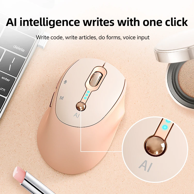 NEW AI Mouse Voice Intelligent Bluetooth 2.4G Wireless Type-C Charging Voice Input Writing Translation Tablet Laptop Quick input