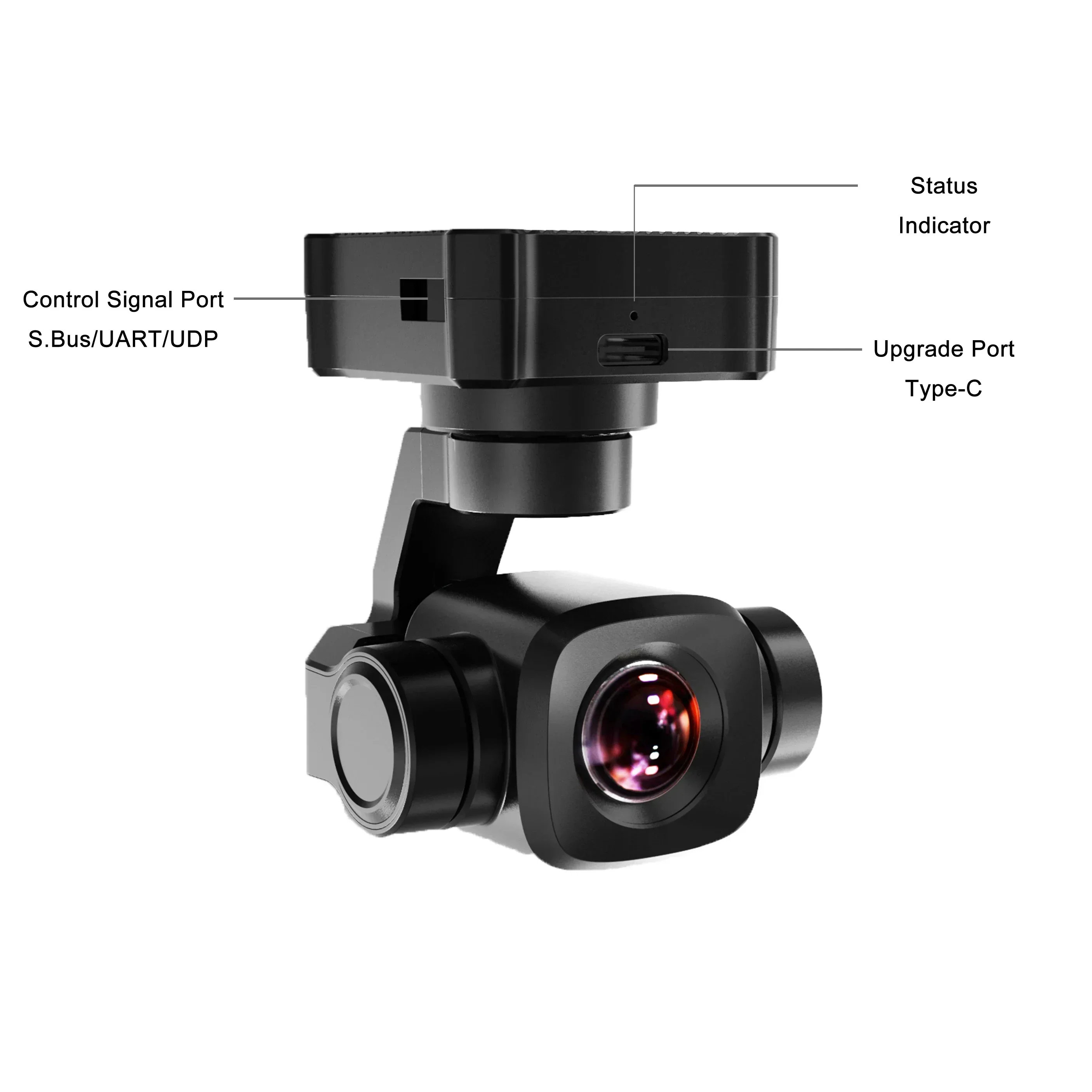 SIYI A8 ̴ Ʈ HD    ī޶, 1/1.7 ġ  , 95g 淮, 55x55x70mm, 4K, 8MP, 6X