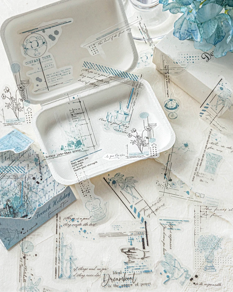 30 teile/paket Vintage Linie ränder ecken PET Aufkleber DIY Dekorative Junk Journal Aufkleber Für Sammelalbum Label Tagebuch Album Planer – Detail 8
