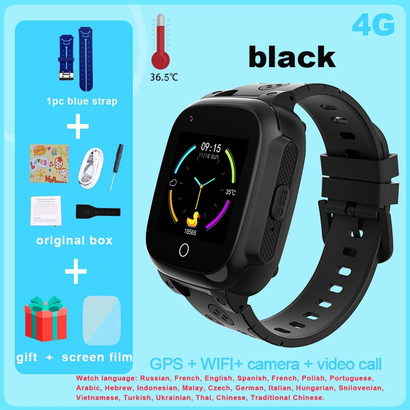 4G Smart Watch LT25 Waterproof children Smartwatch SOS GPS Tracker Phone Watch Video Call kids watch Temperature Y95H PK LT21 