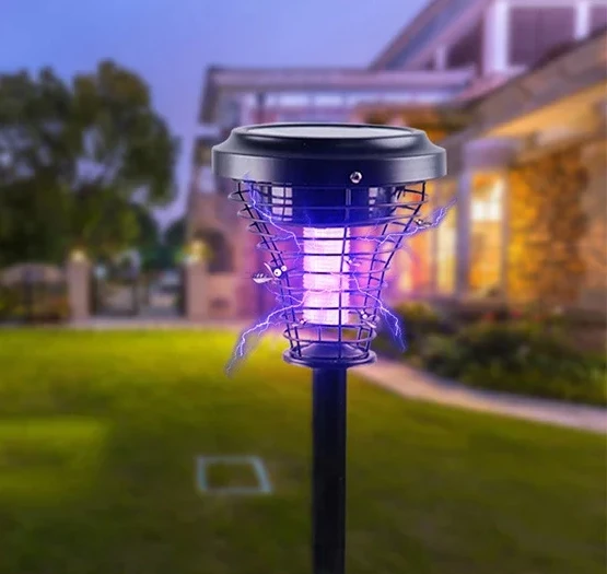 Outdoor Solar Mosquito Repellent Lamp with Adjustable Lighting and ABS Housing&zwnj; &zwnj;