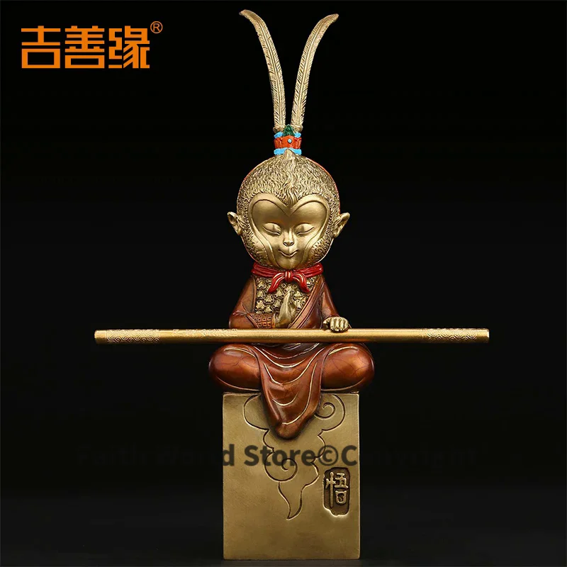 Edizione Da Collezione-Top Business Office Home Room Efficace Talismano Mascotte Oro God Of Mars Feng Shui Statua In Ottone