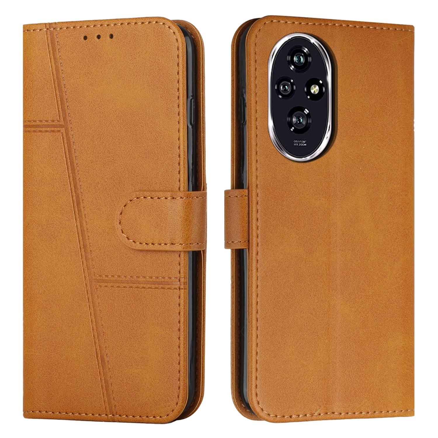 Leather Phone Case Wallet with Card Holder and Strap - Premium Flip Cover