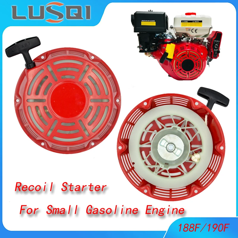 

Стартер LUSQI 188F, бензиновый генератор, водяной насос, запасные части двигателя для Honda 190F 192F GX340 GX390 GX610 GX620