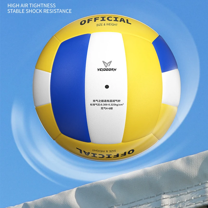 Veidoorn Professional Volleyball Size 5 Premium Soft Touch Durable PVC Material Indoor Outdoor Volleyball for Adults