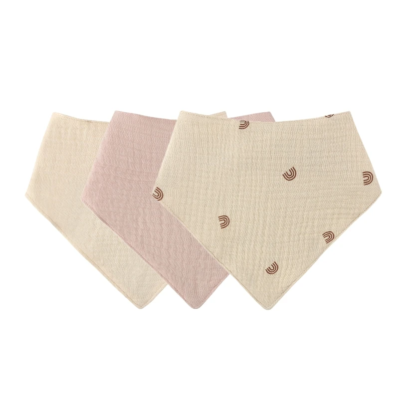Baby Infant Cotton Bib Newborn Solid Color Triangle Scarf Feeding Saliva Towel Bandana Burp Cloth Boys Girls Gift 3/4/5pcs/set accessoriesdiy baby  Baby Accessories