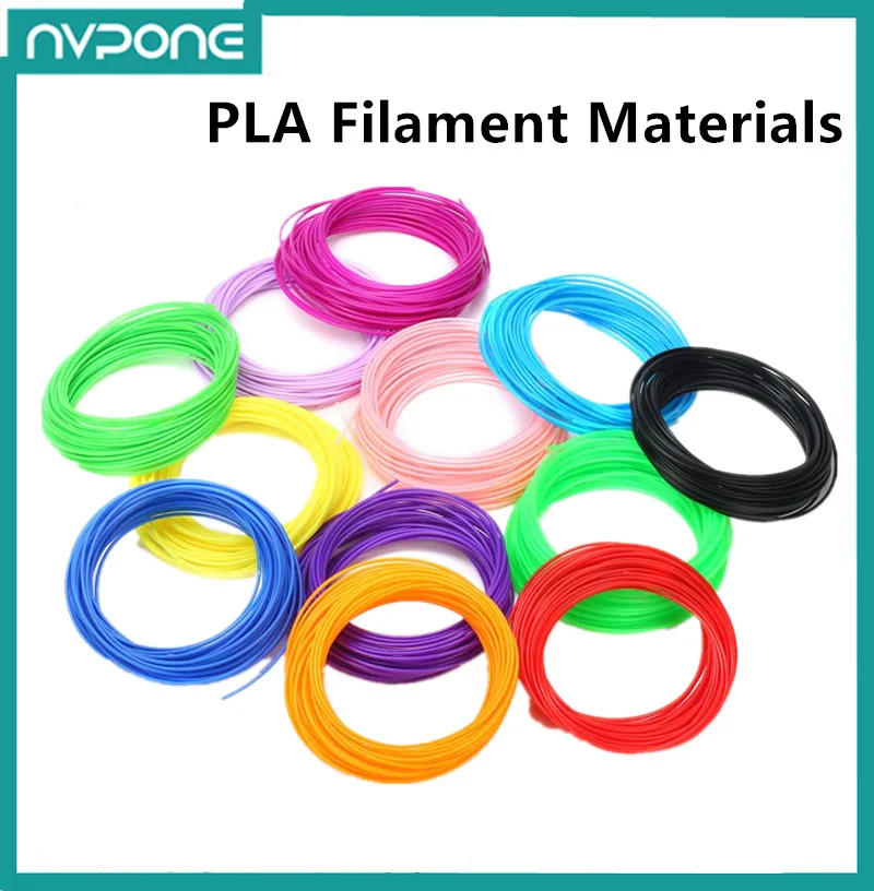 5M x 20 / 10 Colors PLA Filament Materials For Low Temperature 3D Printing Pen Threads Plastic Consumables Printer Consumable