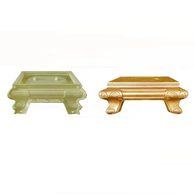 45 cm Cement flower pot mold pot foot tray plastic European flower foot bonsai base model hexagonal chassis concrete